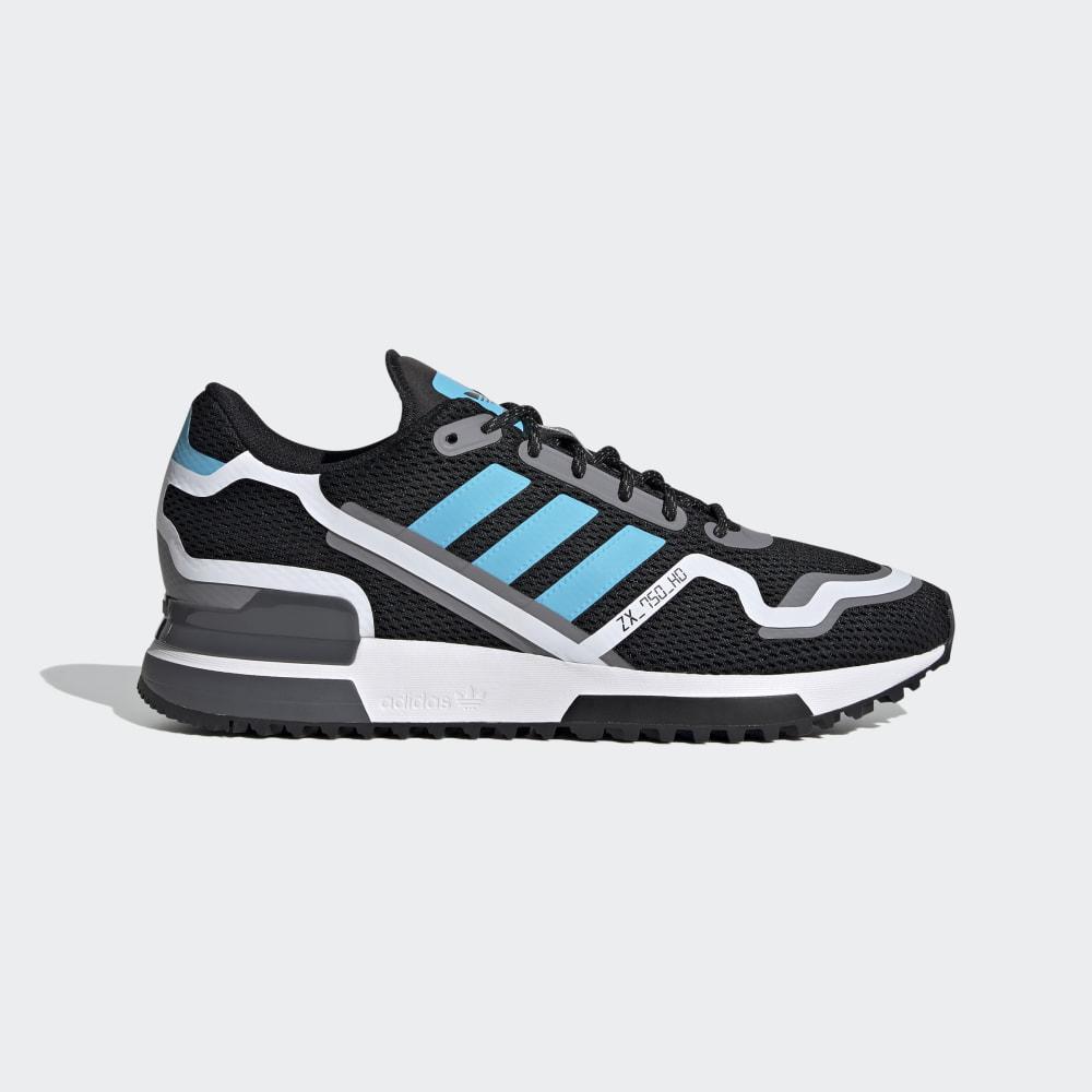 Adidas Men's ZX 750 HD Originals Shoes Black/Light Blue/Grey Ireland FV2874